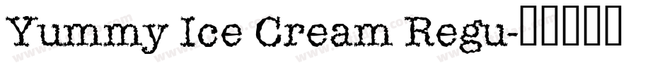 Yummy Ice Cream Regu字体转换